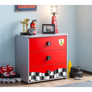 YOUNG RACER ΠΑΙΔΙΚΗ ΣΥΡΤΑΡΙΕΡΑ ΜΕ 3 ΣΥΡΤΑΡΙΑ 76x42xH74 cm