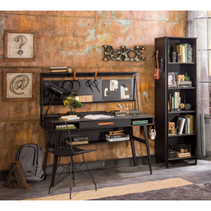 DARK METAL ΠΑΙΔΙΚΗ ΒΙΒΛΙΟΘΗΚΗ ΣΤΗΛΗ 53x36xH180cm