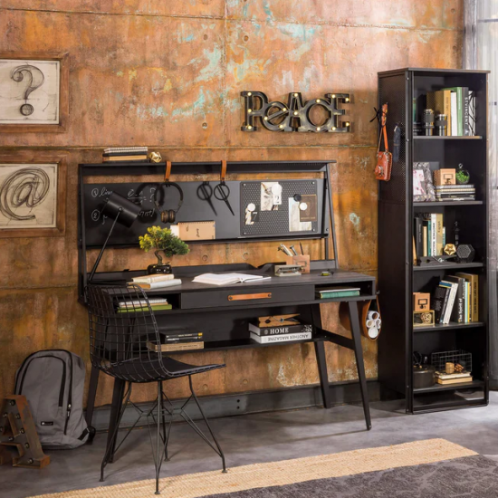 DARK METAL ΠΑΙΔΙΚΗ ΒΙΒΛΙΟΘΗΚΗ ΣΤΗΛΗ 53x36xH180cm