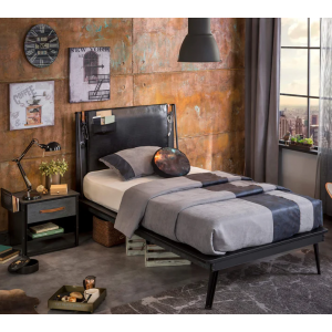 DARK METAL ΠΑΙΔΙΚΟ ΚΡΕΒΑΤΙ ΜΟΝΟ 109x110x203 cm