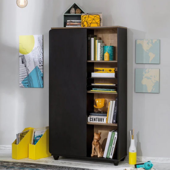 BLACK ΠΑΙΔΙΚΗ ΒΙΒΛΙΟΘΗΚΗ 77x30xH140cm