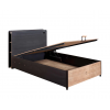 BLACK ΠΑΙΔΙΚΟ ΚΡΕΒΑΤΙ ΗΜΙΔΙΠΛΟ ΜΕ AΠΟΘΗΚΕΥΤΙΚΟ ΧΩΡΟ 223x124xH108cm