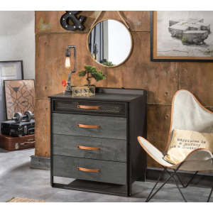 DARK METAL ΠΑΙΔΙΚΗ ΣΥΡΤΑΡΙΕΡΑ 4 ΣΥΡΤΑΡΙΑ 78x48xH88cm  