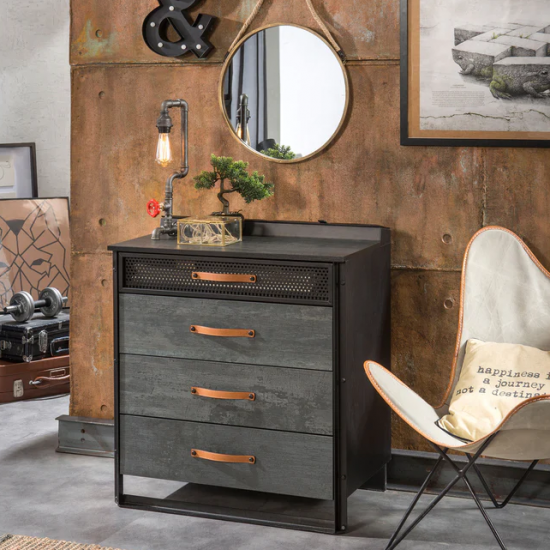 DARK METAL ΠΑΙΔΙΚΗ ΣΥΡΤΑΡΙΕΡΑ 4 ΣΥΡΤΑΡΙΑ 78x48xH88cm