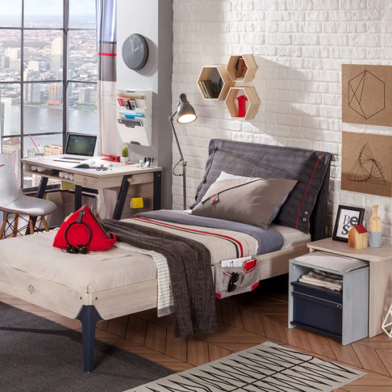 TRIO ΠΑΙΔΙΚΟ ΚΡΕΒΑΤΙ ΜΟΝΟ 109x214xH102 cm