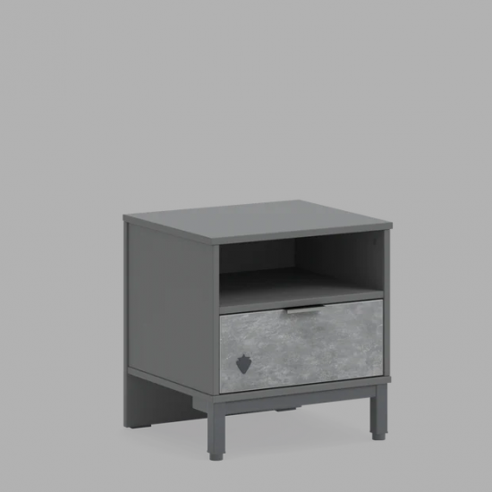 SPACE GRAY ΠΑΙΔΙΚΟ ΚΟΜΟΔΙΝΟ 47x41xH50cm