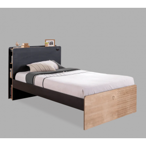 BLACK ΠΑΙΔΙΚΟ ΚΡΕΒΑΤΙ ΗΜΙΔΙΠΛΟ 222x123xH108 cm