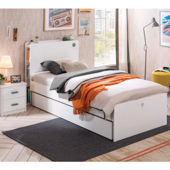 WHITE ΣΥΡΤΑΡΙ ΚΡΕΒΑΤΙΟΥ ΜΟΝΟ 93x195xH24 cm