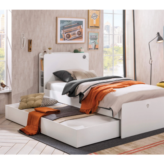 WHITE ΣΥΡΤΑΡΙ ΚΡΕΒΑΤΙΟΥ ΜΟΝΟ 93x195xH24 cm