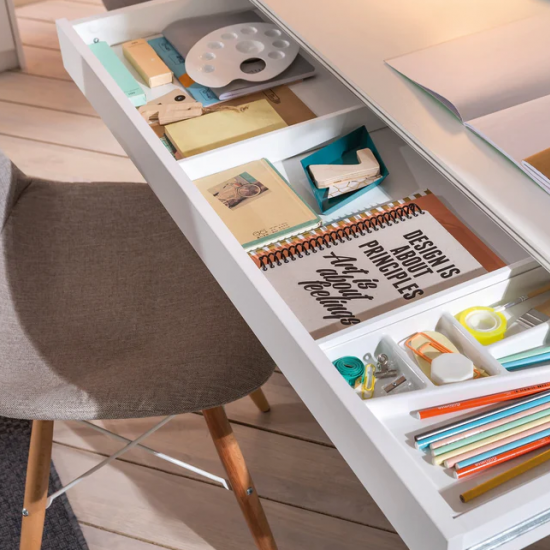 WHITE ΠΑΙΔΙΚΟ ΓΡΑΦΕΙΟ ΜΕΓΑΛΟ 139x58xH75 cm