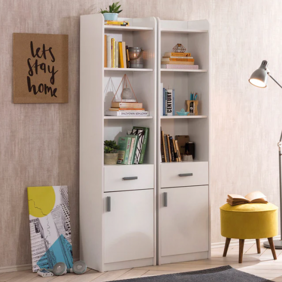 WHITE ΠΑΙΔΙΚΗ ΒΙΒΛΙΟΘΗΚΗ ΣΤΗΛΗ 44x36xH184cm