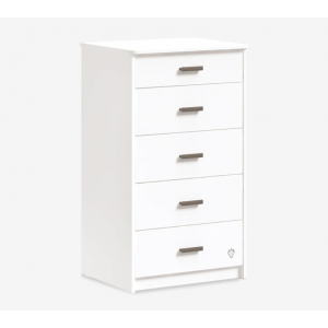 WHITE ΠΑΙΔΙΚΗ ΣΥΡΤΑΡΙΕΡΑ 5 ΣΥΡΤΑΡΙΑ 60x48xH104cm