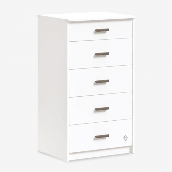 WHITE ΠΑΙΔΙΚΗ ΣΥΡΤΑΡΙΕΡΑ 5 ΣΥΡΤΑΡΙΑ 60x48xH104cm