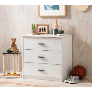 WHITE ΠΑΙΔΙΚΗ ΣΥΡΤΑΡΙΕΡΑ 3 ΣΥΡΤΑΡΙΑ 76x42xH75cm