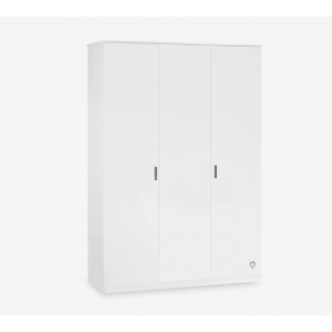 WHITE ΠΑΙΔΙΚΗ ΝΤΟΥΛΑΠΑ 3ΦΥΛΛΗ 137x53xH197cm