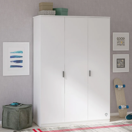 WHITE ΠΑΙΔΙΚΗ ΝΤΟΥΛΑΠΑ 3ΦΥΛΛΗ 137x53xH197cm