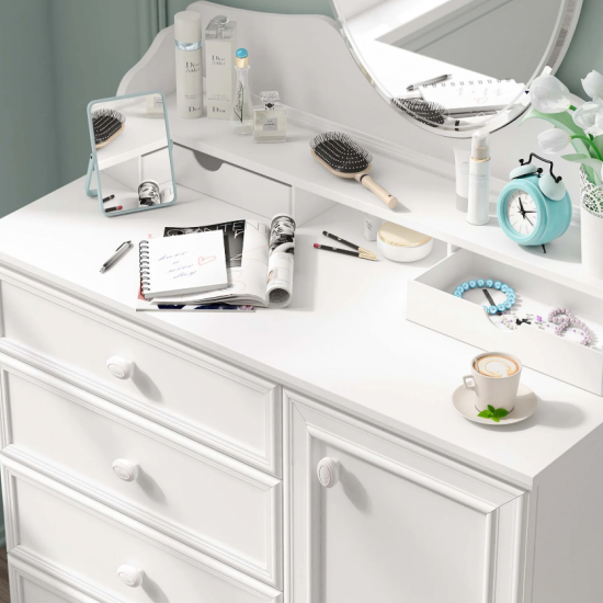 RUSTIC WHITE ΠΑΙΔΙΚΗ ΣΥΡΤΑΡΙΕΡΑ ΜΕ 4 ΣΥΡΤΑΡΙΑ ΚΑΙ 1 ΝΤΟΥΛΑΠΙ 101x48xH86cm