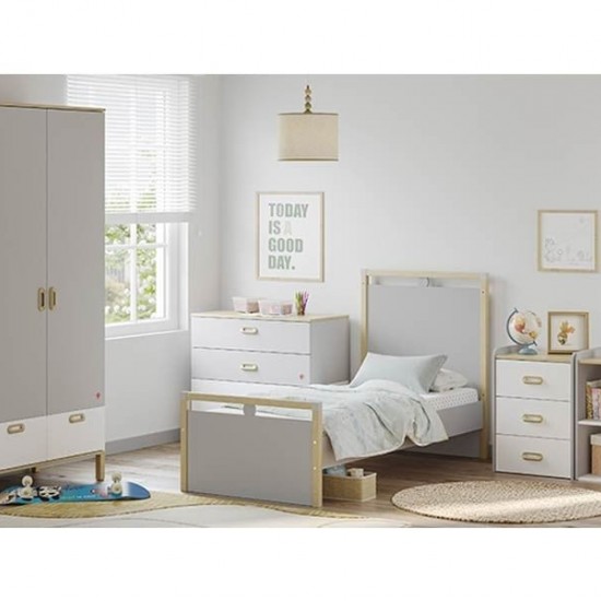 MINO ΒΡΕΦΙΚΗ ΚΟΥΝΙΑ 3-1 ΒΑΚΕΛΙΤΗΣ ΓΚΡΙ-ΛΕΥΚΟ 187x87xH109cm