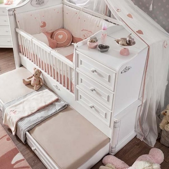 ROMANTIC 1 ΒΡΕΦΙΚΗ ΚΟΥΝΙΑ 3 ΣΕ 1 189x101xH117cm