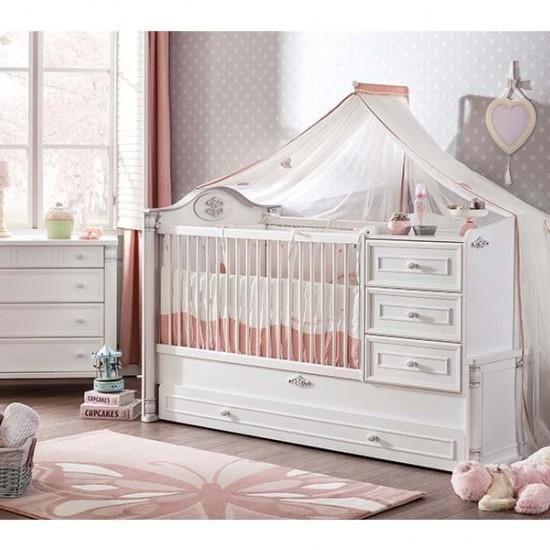 ROMANTIC 1 ΒΡΕΦΙΚΗ ΚΟΥΝΙΑ 3 ΣΕ 1 189x101xH117cm