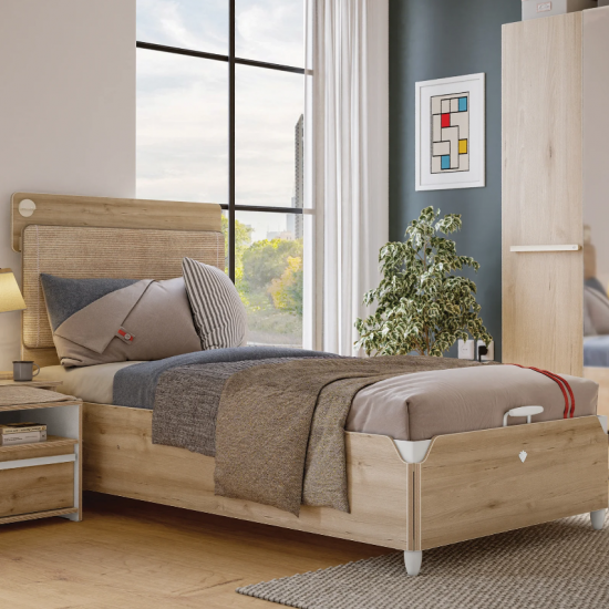 DUO ΠΑΙΔΙΚΟ ΚΡΕΒΑΤΙ ΜΟΝΟ ΜΕ ΑΠΟΘΗΚΕΥΤΙΚΟ ΧΩΡΟ 108x210xH119cm