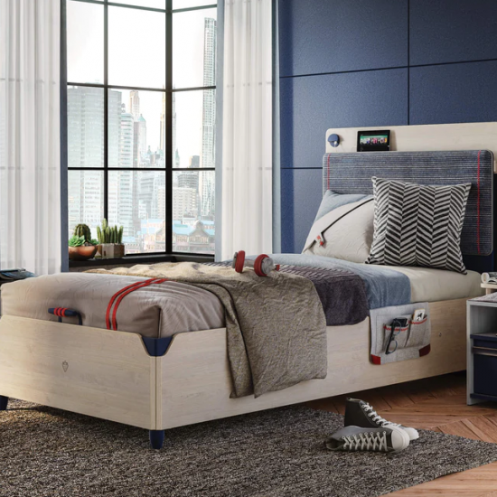 TRIO ΠΑΙΔΙΚΟ ΚΡΕΒΑΤΙ MONO ΜΕ ΑΠΟΘΗΚΕΥΤΙΚΟ ΧΩΡΟ 210x108xY119cm