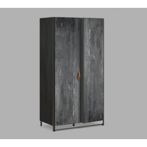 DARK METAL ΠΑΙΔΙΚΗ ΝΤΟΥΛΑΠΑ 2 ΦΥΛΛΗ 113x65x210cm