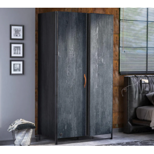 DARK METAL ΠΑΙΔΙΚΗ ΝΤΟΥΛΑΠΑ 2 ΦΥΛΛΗ 113x65x210cm