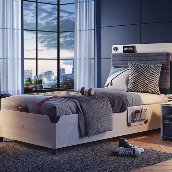 TRIO ΠΑΙΔΙΚΟ ΚΡΕΒΑΤΙ MONO ΜΕ ΑΠΟΘΗΚΕΥΤΙΚΟ ΧΩΡΟ 210x108xY119cm