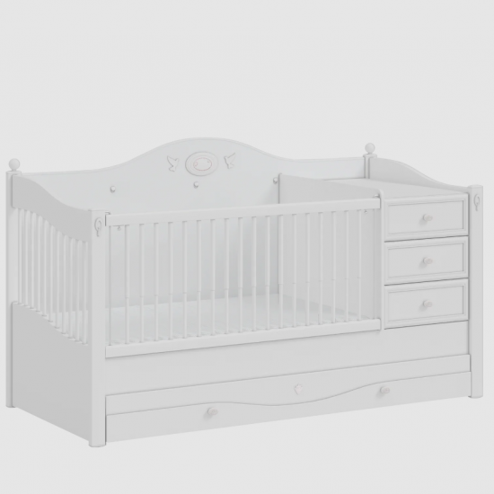 RUSTIC ΒΡΕΦΙΚΗ ΚΟΥΝΙΑ ΜΕ ΤΗΛΕΣΚΟΠΙΚΑ ΚΑΓΚΕΛΑ 189x87xH110cm