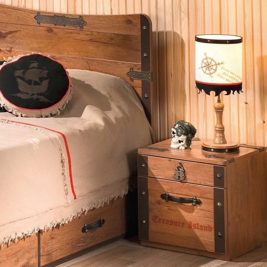 PIRATE ΠΑΙΔΙΚΟ ΚΟΜΟΔΙΝΟ 2 ΣΥΡΤΑΡΙΑ 44x42xH44cm