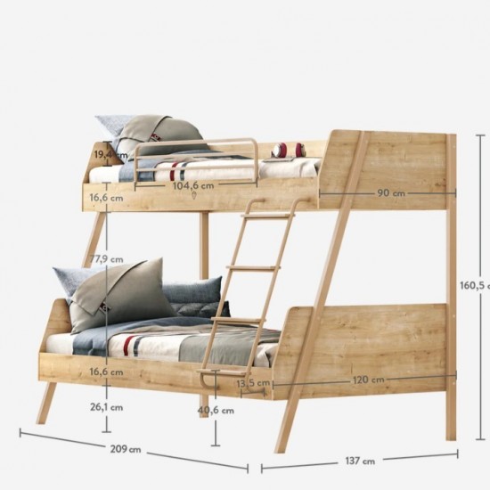 MOCHA ΠΑΙΔΙΚΗ ΚΟΥΚΕΤΑ 2 ΔΙΑΣΤΑΣΕΩΝ 137x210xH161 cm