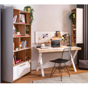 MODERA ΠΑΙΔΙΚΟ ΓΡΑΦΕΙΟ ΜΕ ΡΑΦΙΕΡΑ 130x71xH116cm