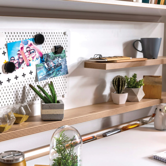 MODERA ΠΑΙΔΙΚΟ ΓΡΑΦΕΙΟ ΜΕ ΡΑΦΙΕΡΑ 130x71xH116cm