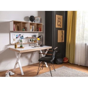 MODERA ΠΑΙΔΙΚΟ ΓΡΑΦΕΙΟ ΜΕ ΡΑΦΙΕΡΑ&ΒΙΒΛΙΟΘΗΚΗ 130x71xH149cm