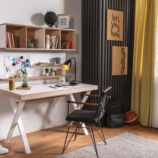 MODERA ΠΑΙΔΙΚΟ ΓΡΑΦΕΙΟ ΜΕ ΡΑΦΙΕΡΑ&ΒΙΒΛΙΟΘΗΚΗ 130x71xH149cm