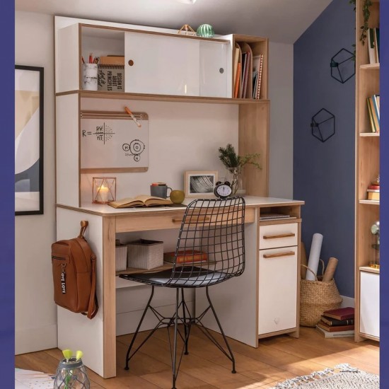 MODERA ΠΑΙΔΙΚΟ ΓΡΑΦΕΙΟ ΜΕ ΒΙΒΛΙΟΘΗΚΗ 120x57xH165cm