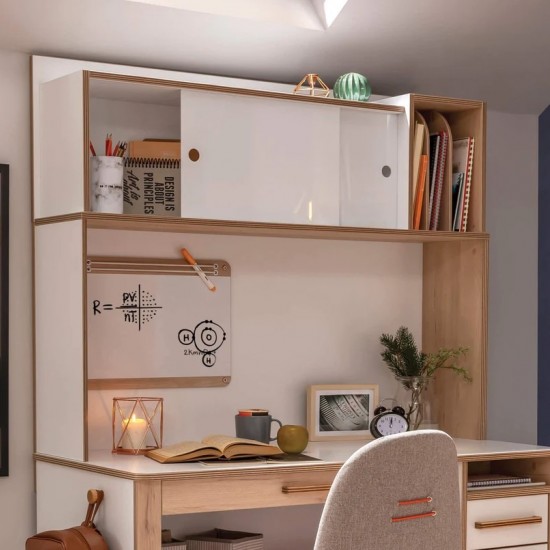 MODERA ΠΑΙΔΙΚΟ ΓΡΑΦΕΙΟ ΜΕ ΒΙΒΛΙΟΘΗΚΗ 120x57xH165cm