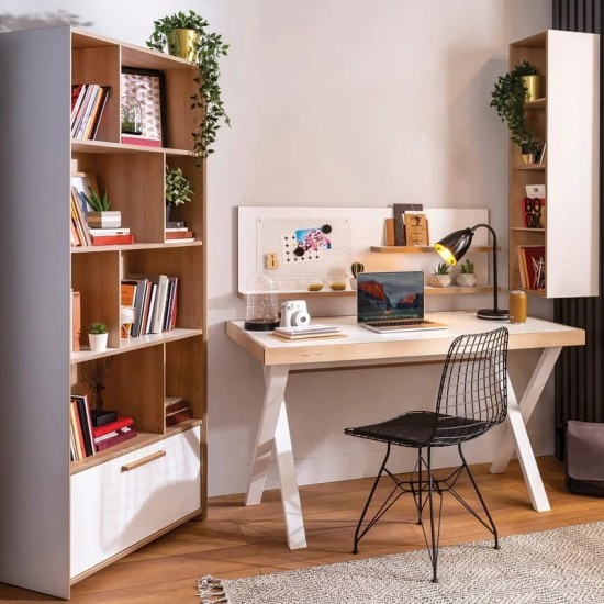 MODERA ΠΑΙΔΙΚΟ ΓΡΑΦΕΙΟ ΜΕ ΡΑΦΙΕΡΑ&ΒΙΒΛΙΟΘΗΚΗ 130x71xH149cm