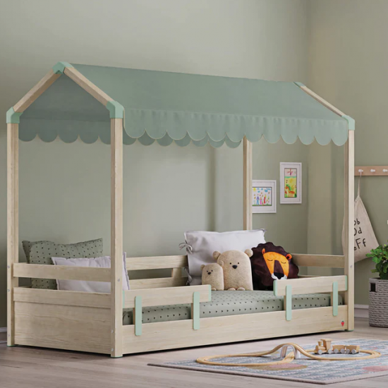 MONTES NATURAL ΠΑΙΔΙΚΟ ΚΡΕΒΑΤΙ ΜΕ ΟΡΟΦΗ 213x95xH168cm