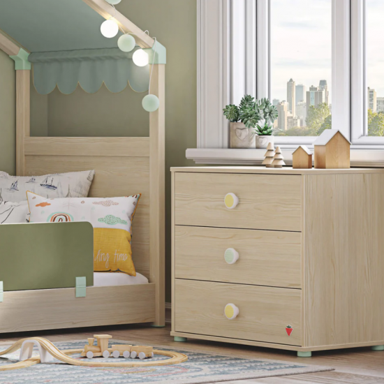 MONTES NATURAL ΠΑΙΔΙΚΗ ΣΥΡΤΑΡΙΕΡΑ ΜΕ 3 ΣΥΡΤΑΡΙΑ 72x44xH67cm