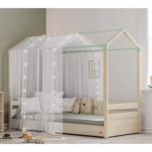 MONTES NATURAL ΠΑΙΔΙΚΟ ΚΡΕΒΑΤΙ ΜΕ ΟΡΟΦΗ 213x95xH168cm