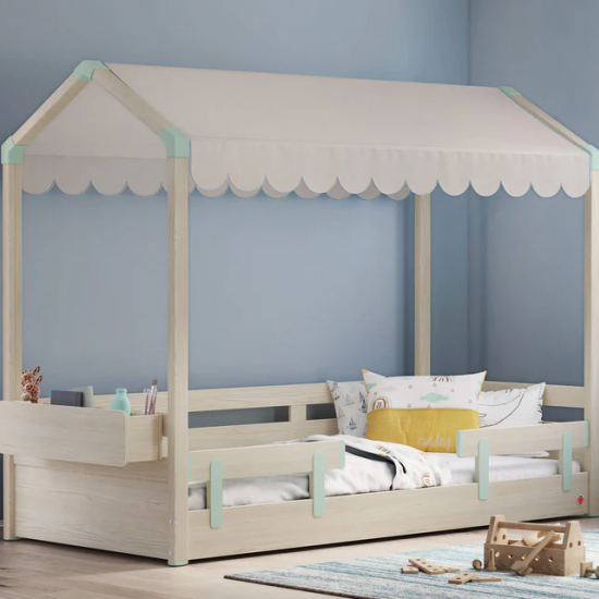 MONTES NATURAL ΠΑΙΔΙΚΟ ΚΡΕΒΑΤΙ ΜΕ ΟΡΟΦΗ 213x95xH168cm