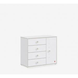 MONTES WHITE ΠΑΙΔΙΚΗ ΣΥΡΤΑΡΙΕΤΑ ΜΕ 4 ΣΥΡΤΑΡΙΑ 97x43xH83cm