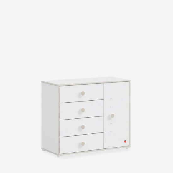 MONTES WHITE ΠΑΙΔΙΚΗ ΣΥΡΤΑΡΙΕΤΑ ΜΕ 4 ΣΥΡΤΑΡΙΑ 97x43xH83cm