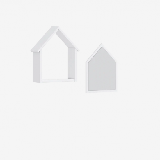 MONTES WHITE ΣΕΤ ΚΑΘΡΕΠΤΗΣ ΜΕ ΣΠΙΤΑΚΟ 83x12xH43cm