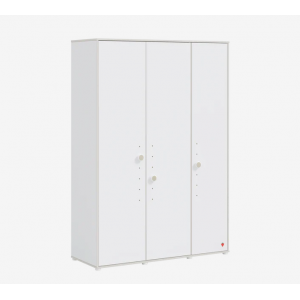 MONTES WHITE ΠΑΙΔΙΚΗ ΝΤΟΥΛΑΠΑ 3ΦΥΛΛΗ 140x53xH202cm