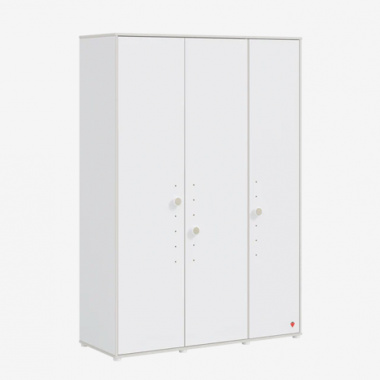 MONTES WHITE ΠΑΙΔΙΚΗ ΝΤΟΥΛΑΠΑ 3ΦΥΛΛΗ 140x53xH202cm