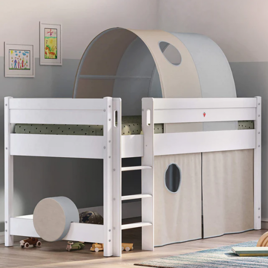 ΠΑΙΔΙΚΟ ΚΡΕΒΑΤΙ ΥΠΕΡΥΨΩΜΕΝΟ MONTES WHITE 102x208xH111cm