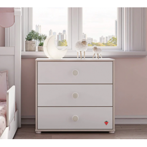 MONTES WHITE ΠΑΙΔΙΚΗ ΣΥΡΤΑΡΙΕΡΑ ΜΕ 3 ΣΥΡΤΑΡΙΑ 72x44xH67cm